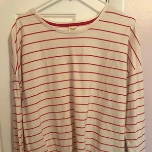 Red striped long sleeve top